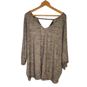 Lane Bryant Flowy Silver Dress Top 22/24